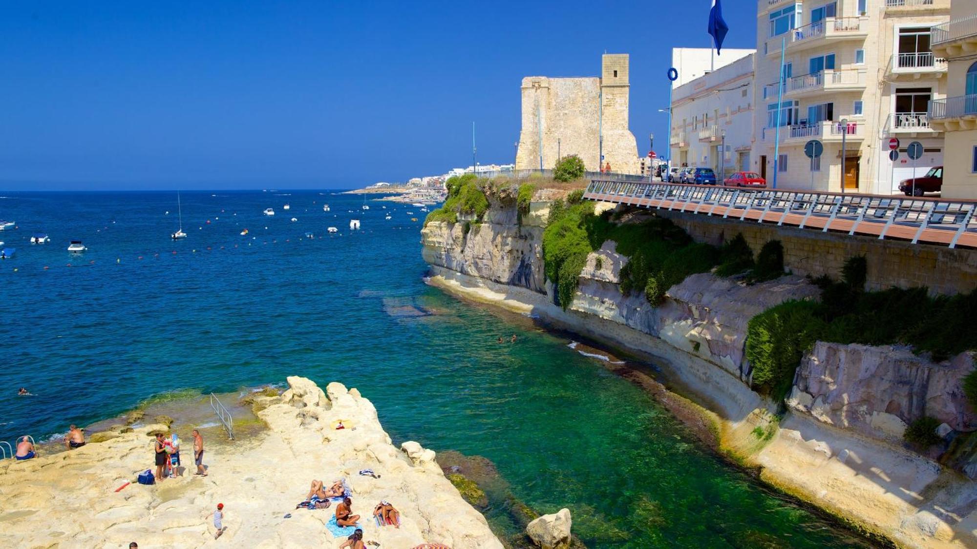 Apartament Qawra Penthouse 4Person Ac+Wifi San Pawl il-Baħar Zewnętrze zdjęcie
